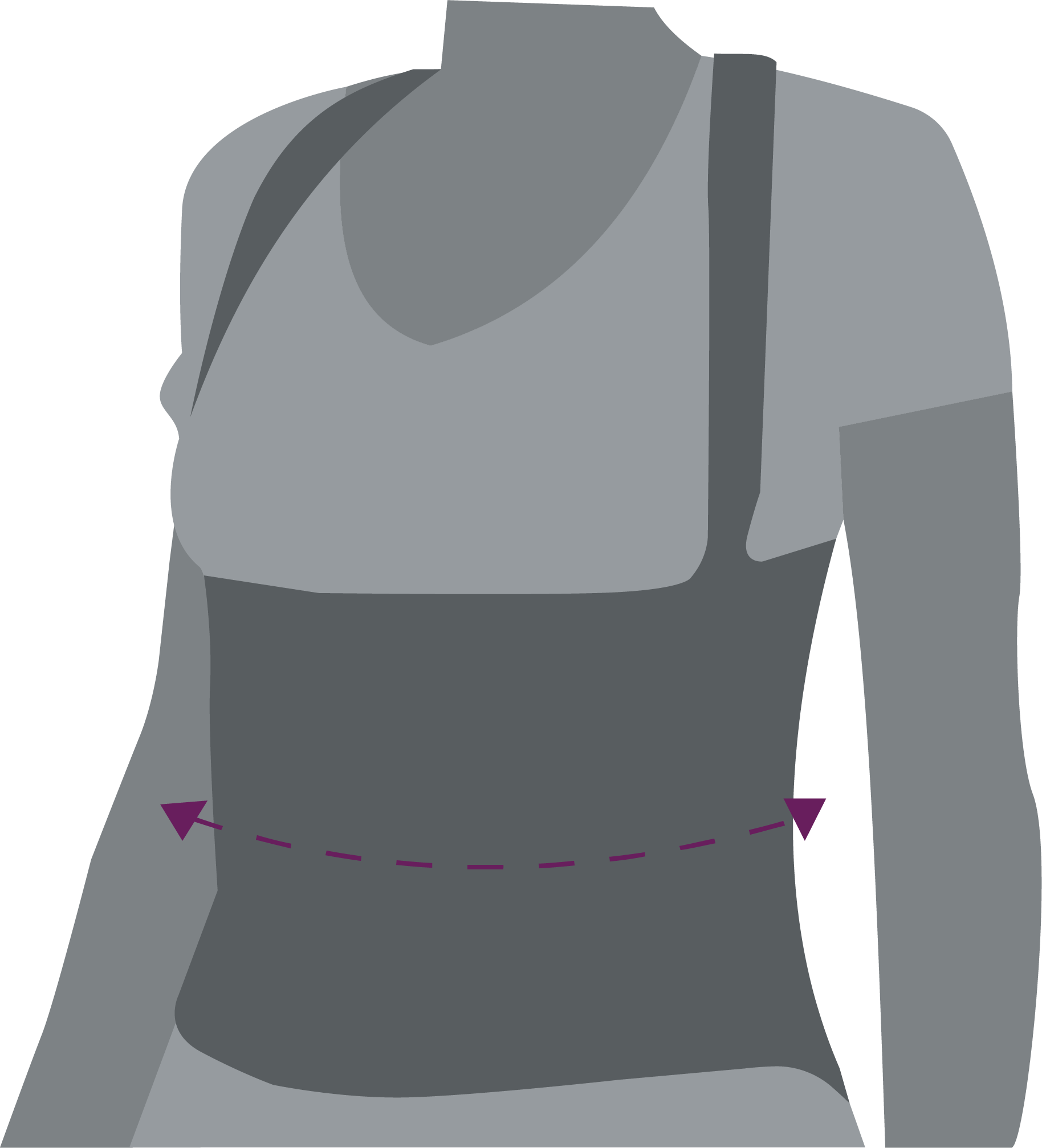 Ícone de como medir a cintura para o colete putti comfort air Hidrolight