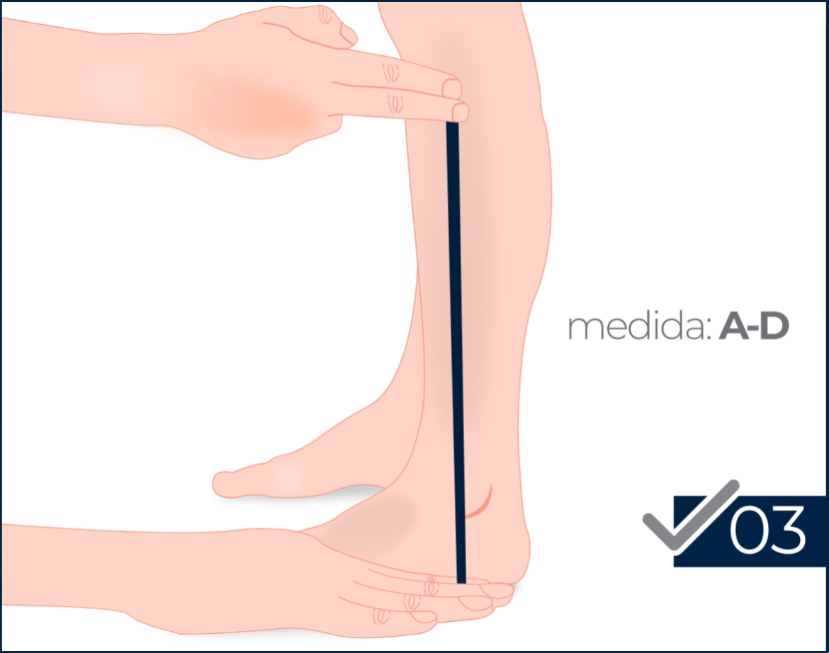 imagem demonstrativa de como medir a perna